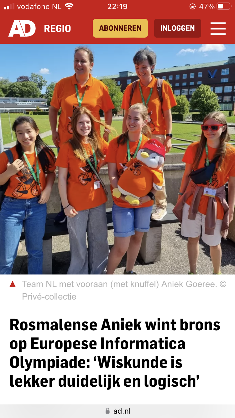 Team NL op de EGOI